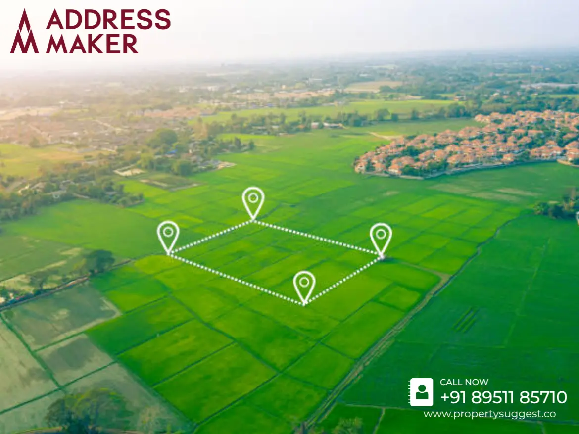An aerial view of The Grand County Address near by Prestige City East Gate, Ittangur, Sarjapur Road, Bangalore a vibrant Premium Residential Plots by Address Maker.